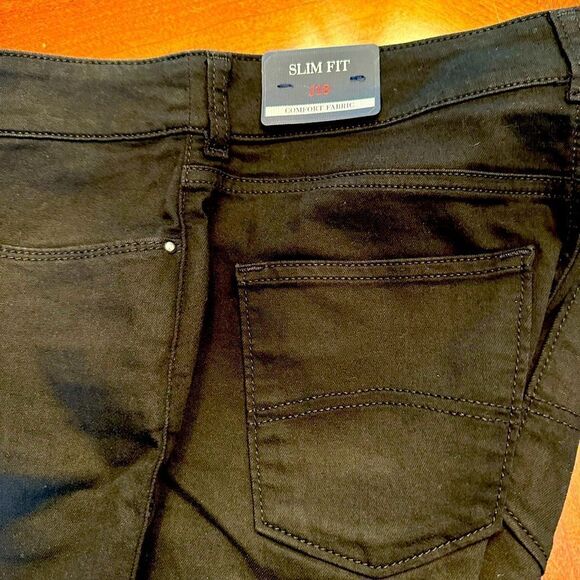 ARMANI JEANS J18 slim fit high waist lightweight jeans size 28 & 29 black color - Picture 6 of 10